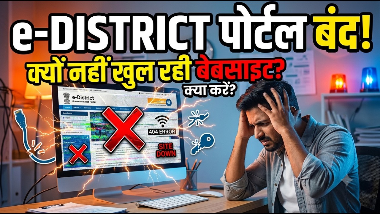 e-District Portal Not Working Today? Know the Reason and Solution