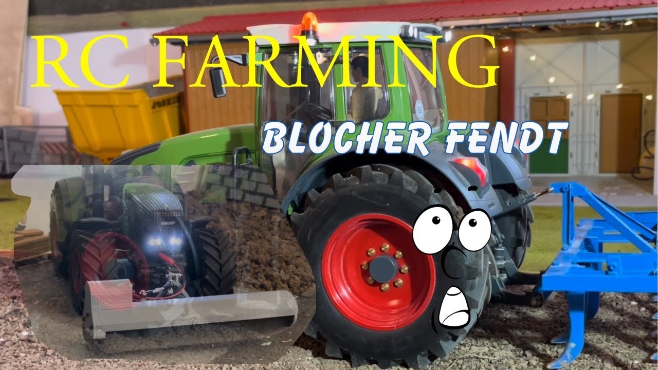 Rc FARMING with Blocher Bruder rc conversion bruder Umbau kehrmaschine grubber tamiya