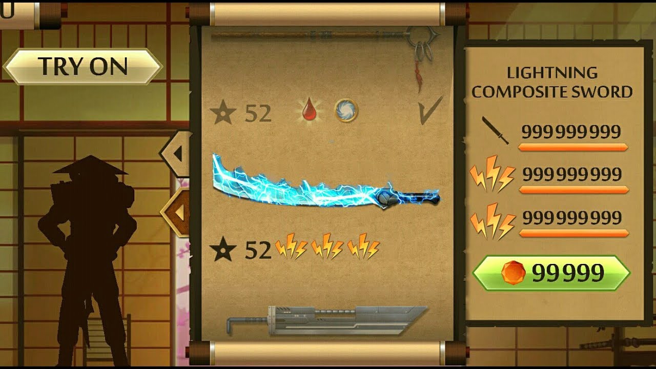 Shadow Fight 2 The Most Powerful Lightning Composite Sword