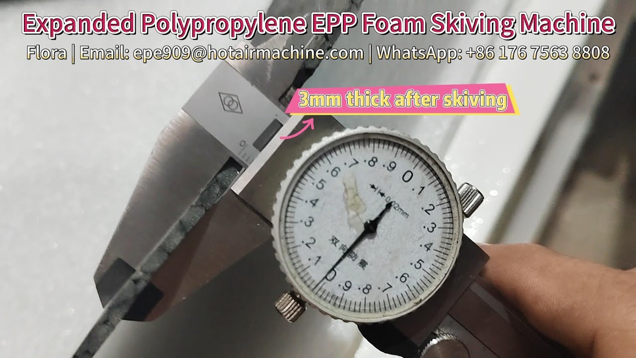 EPP (Expanded Polypropylene) Foam Sheet Skiving Machine | Skive 3mm