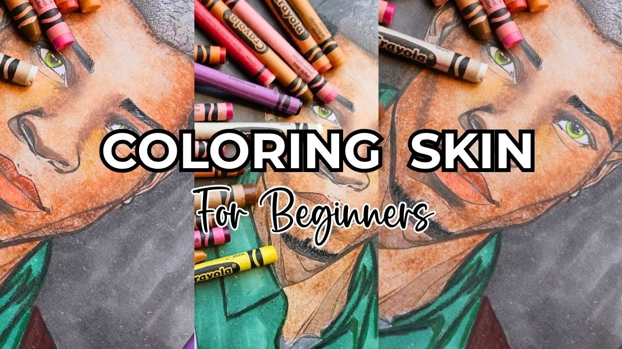 How I Color Dark Skin Tones With Crayons | Color Along