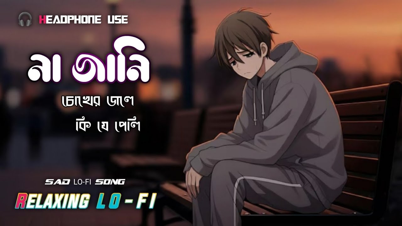না জানি চোখের জলে কি যে পেলি 🎧 Bengali Sad Lofi Song 💔 Relaxing LO-FI Song 🎶 Night LO-FI Music 