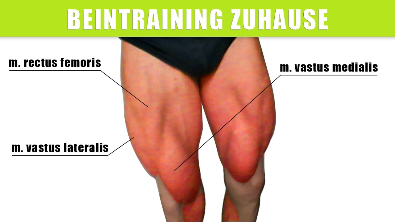 Beintraining zuhause ohne Geräte