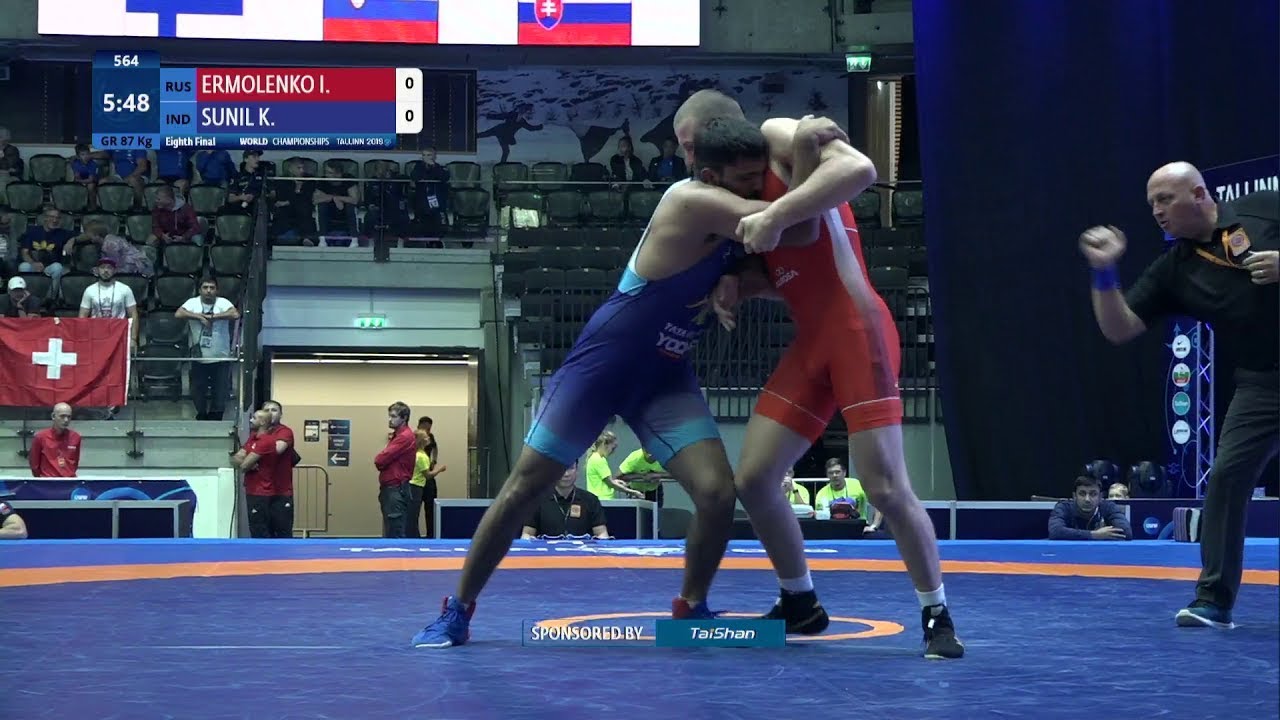 1/8 GR - 87 kg: I. ERMOLENKO (RUS) v. K. SUNIL (IND)