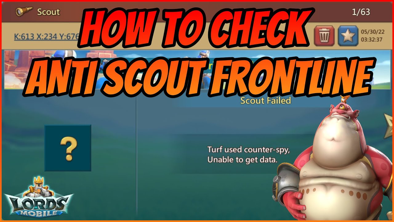 How To Test Anti Scout Target Frontline? Lords Mobile