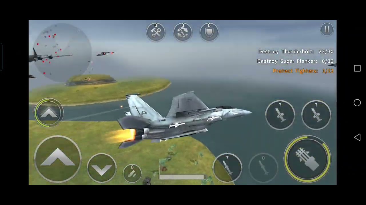 Gunship battle, air battle 