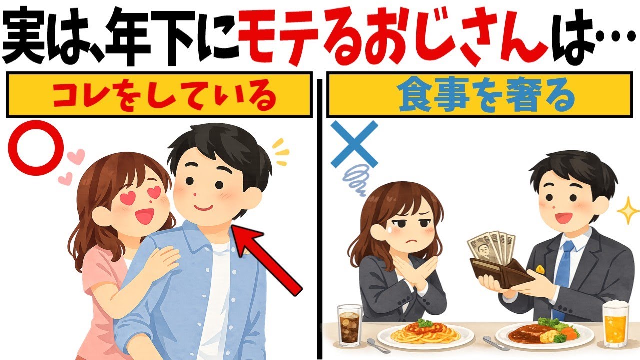 【知らないと損】年下女性に好かれる男性の特徴５選【恋愛心理学/恋愛雑学】