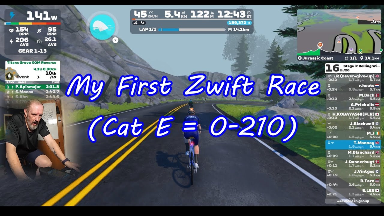 My First Zwift Race - Cat E = 0-210