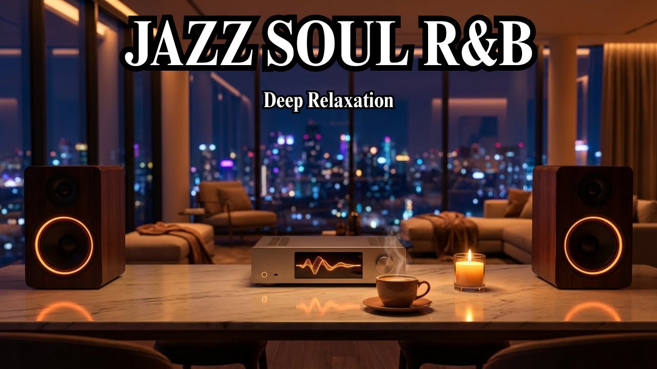 Smooth Jazz and Soulful R&B Night Groove with Warm Tones, Calm Beats, and Elegant City Atmosphere