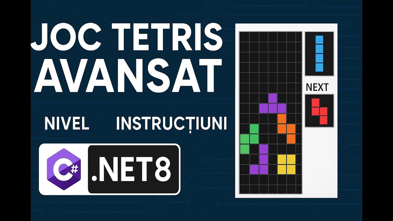 Creează un Joc Tetris Avansat în C# .NET8 | Nivele, BLL, UI și Preview pentru Următoarele 3 Piese