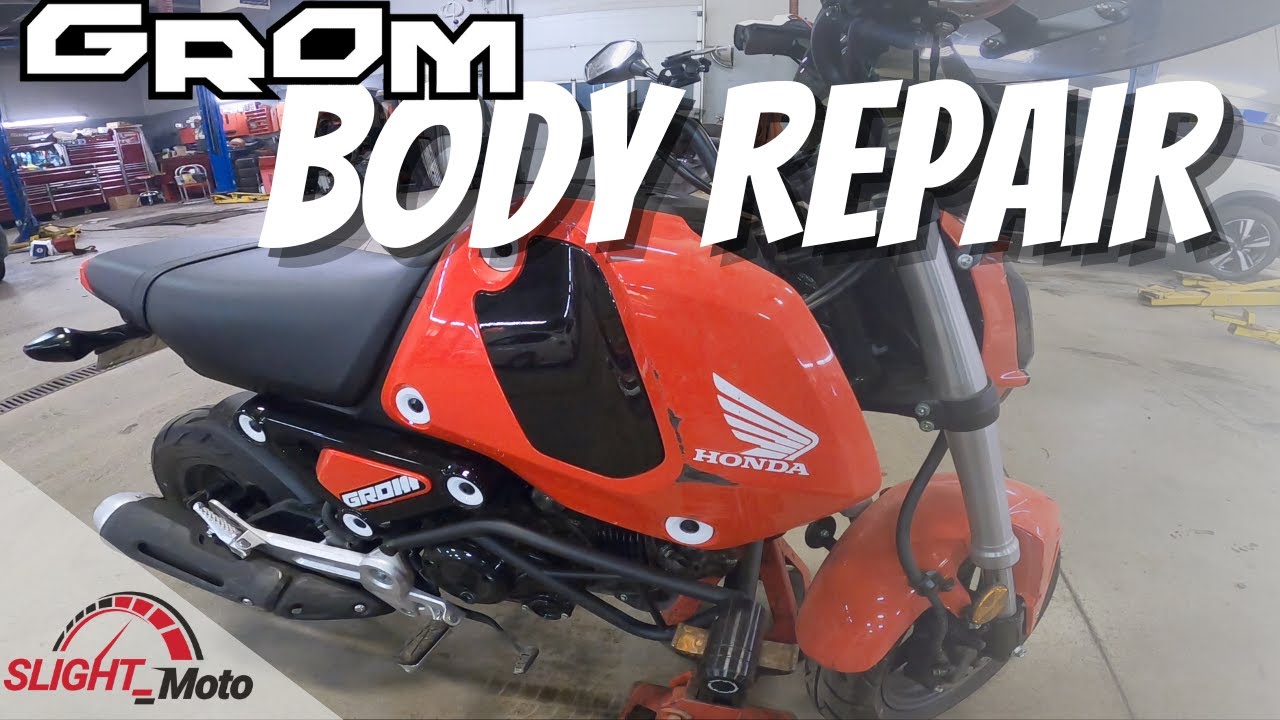 Best part of Grom repair… Its super simple. SIDE PANEL AND FRONT FENDER - HONDA GROM - CRASH REPAIR.