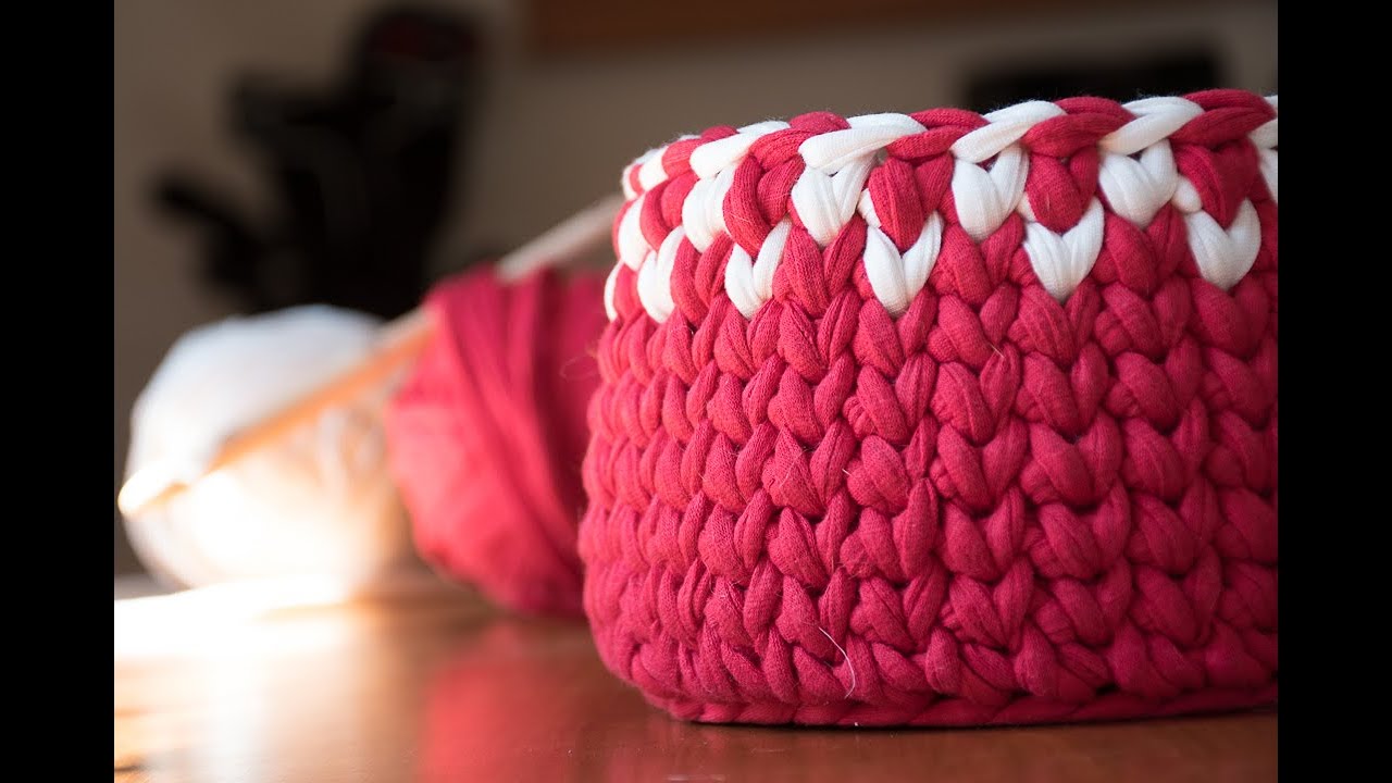Tutorial canasto a crochet en medio punto centrado - Trapillo | Las Totoras Crochet