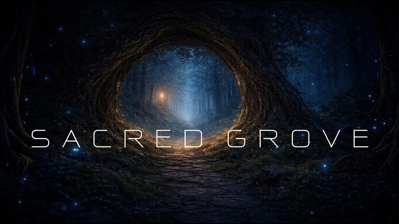 Healing Sleep Music with Gentle Night Ambience | Sacred Grove Entrance