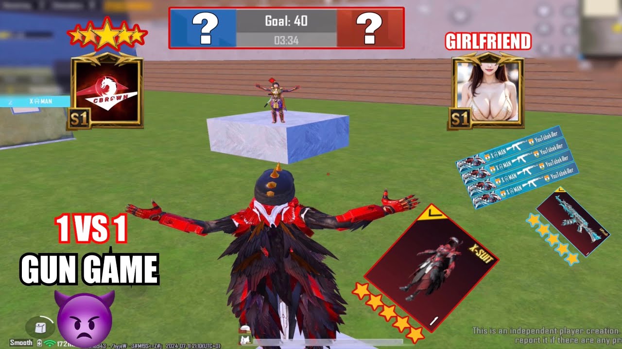 BEST FUNNY😂WOW GAMEPLAY WITH MY GIRLFRIEND AND CBROWN😱1VS1 GUN GAME DEATH MATCH🔥PUBG MOBILE