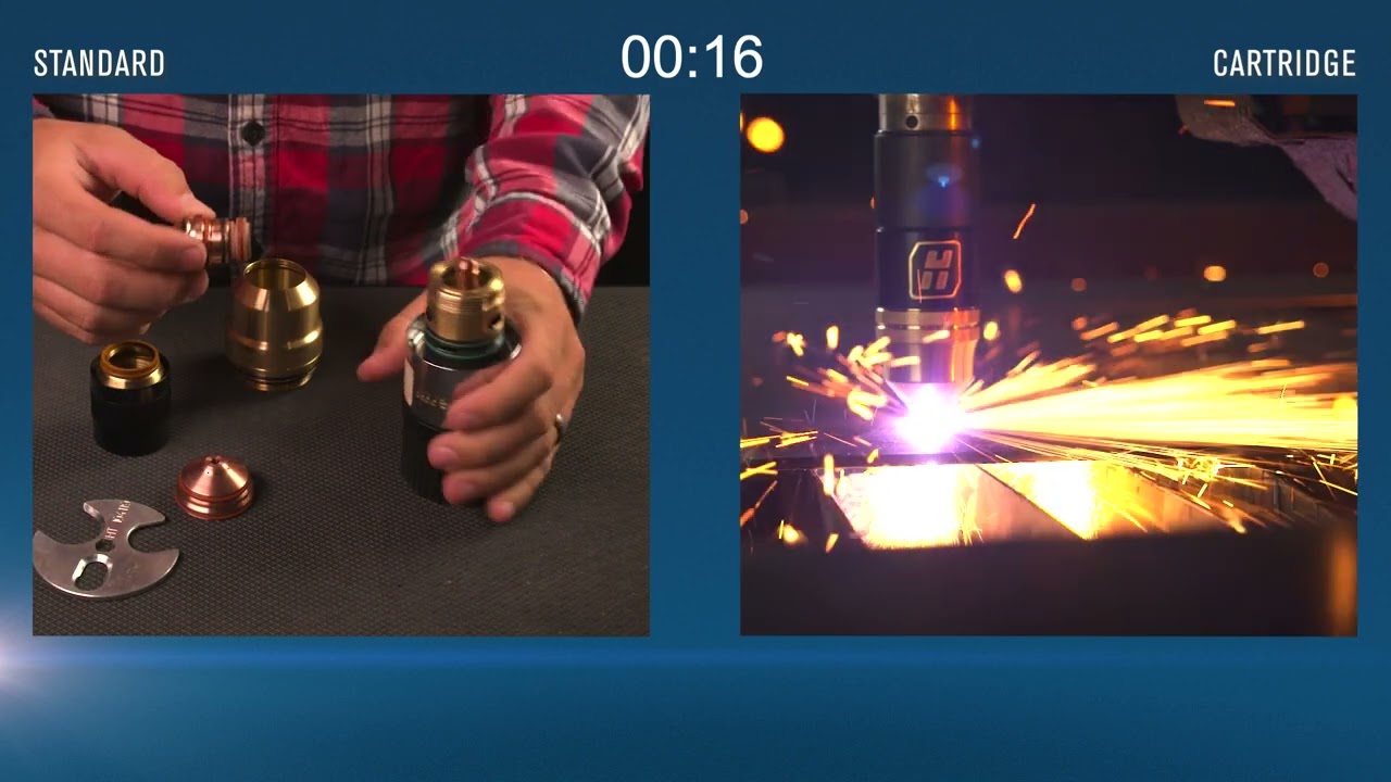 The HPR® cartridge from Hypertherm provides a simple alternative to traditional plasma consumables