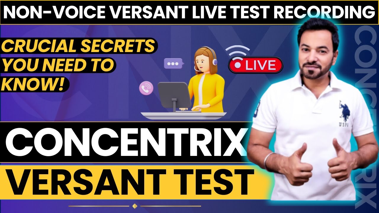 Non Voice Versant | Concentrix Versant Test Live