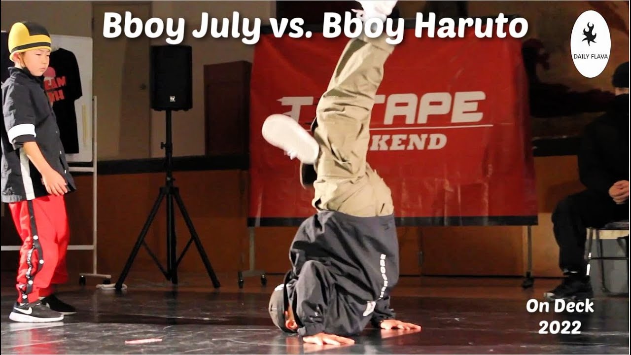 Final. Bboy July vs. Bboy Haruto. Kids and Beginners solo battle. On Deck 2022
