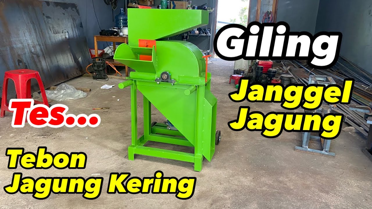 MESIN ANTI NGUBET !!! Uji Coba Mesin MultiFungsi Giling tebon jagung Kering dan Janggel Jagung