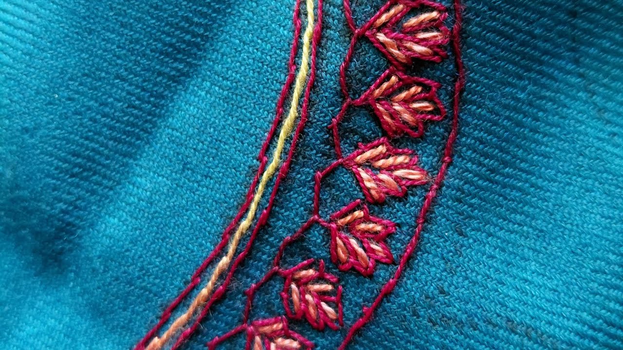 Embroidery for beginners #kashmiri embroidery stitches by hand #sozniwork#shortvideo 