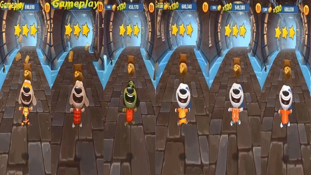 Talking Tom Gold Run IRON BEN VS Zombie Talking Ben  KUNG FU HANK  Talking Hank  Hawaiian Hank