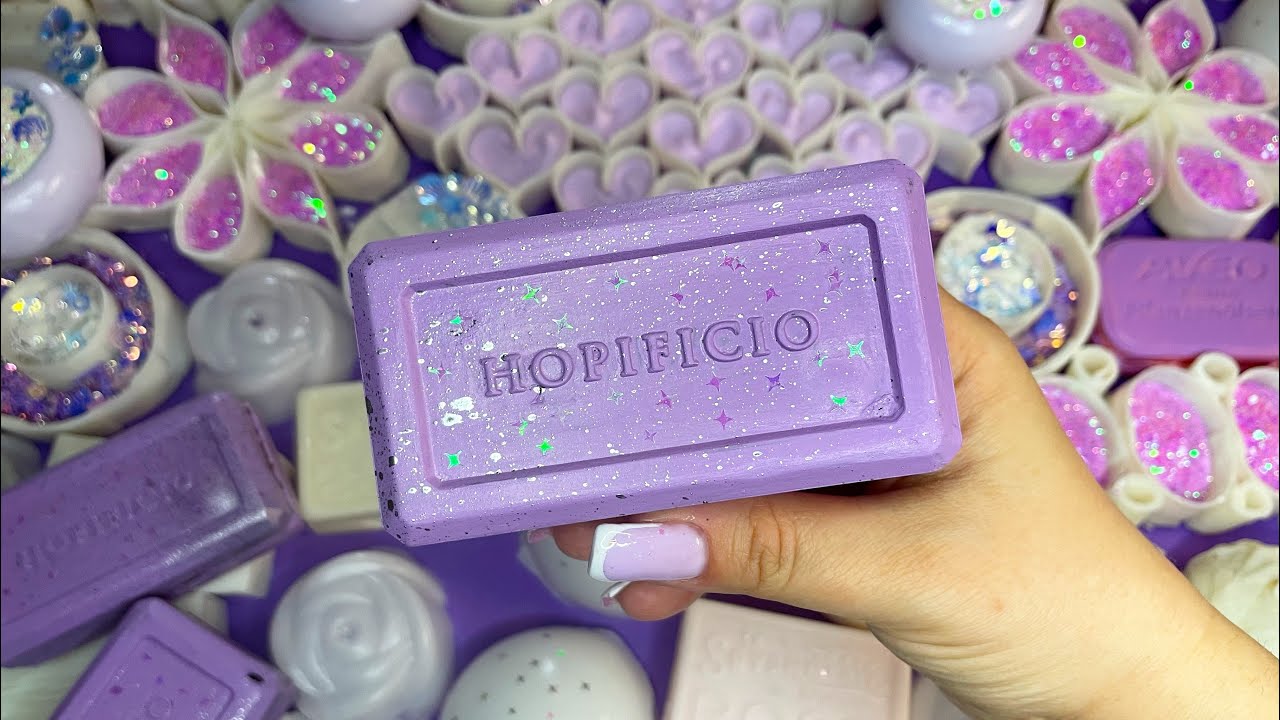 Like ASMR | 💜ODDLY SATISFYING SOAP CRUSHING | help you sleep 😴 asmr soap