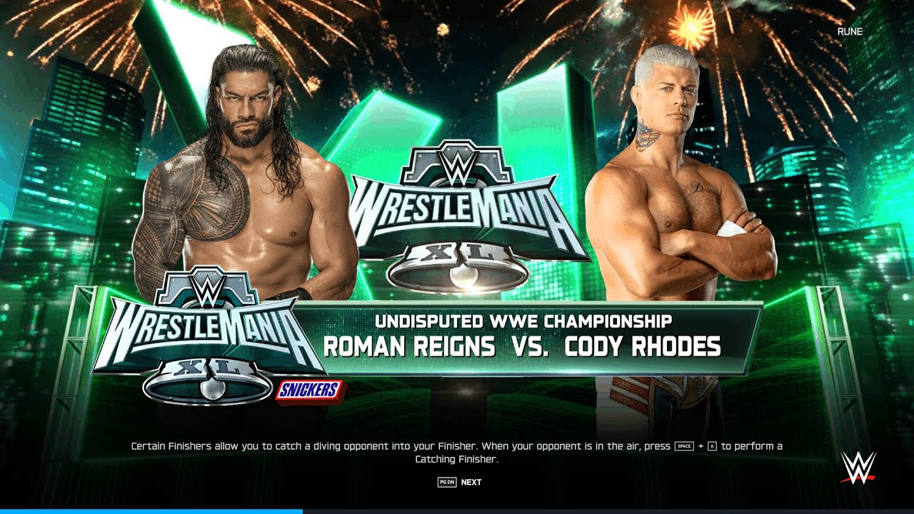 Roman Reigns vs Cody Rhodes – WWE Universal Championship WrestleMania 2026 | WWE 2K25 Gameplay 🔥