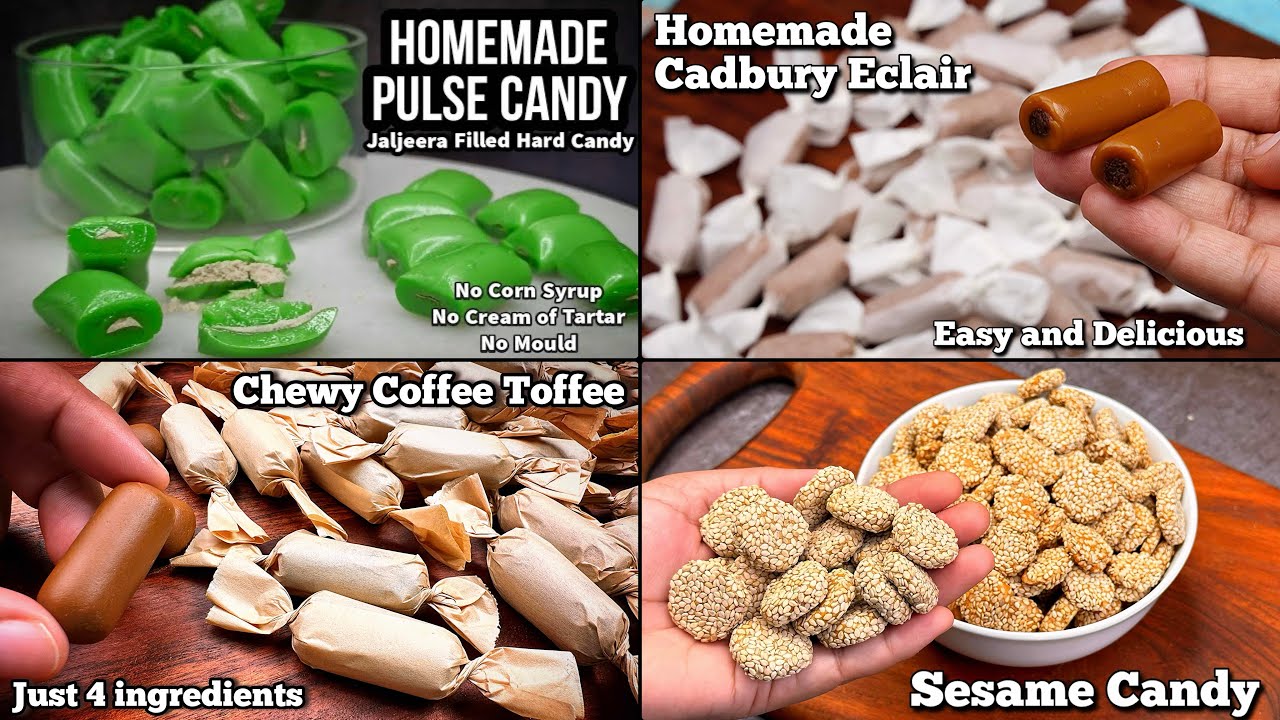 4 Ultimate Homemade Candy Recipes : Pulse Candy, Cadbury Eclairs, Coffee Toffee & Sesame Candy!