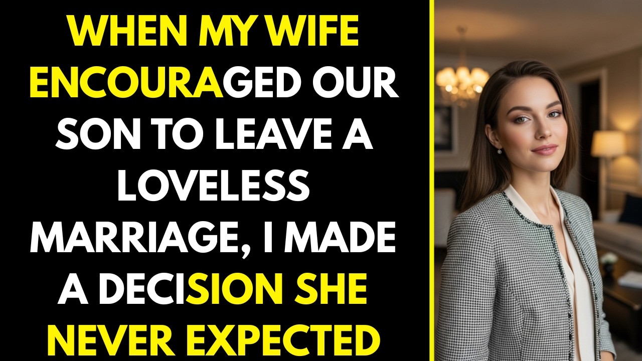 When My Wife Encouraged Our Son to Leave a Loveless Marriage, I Made a Decision She Never Expected