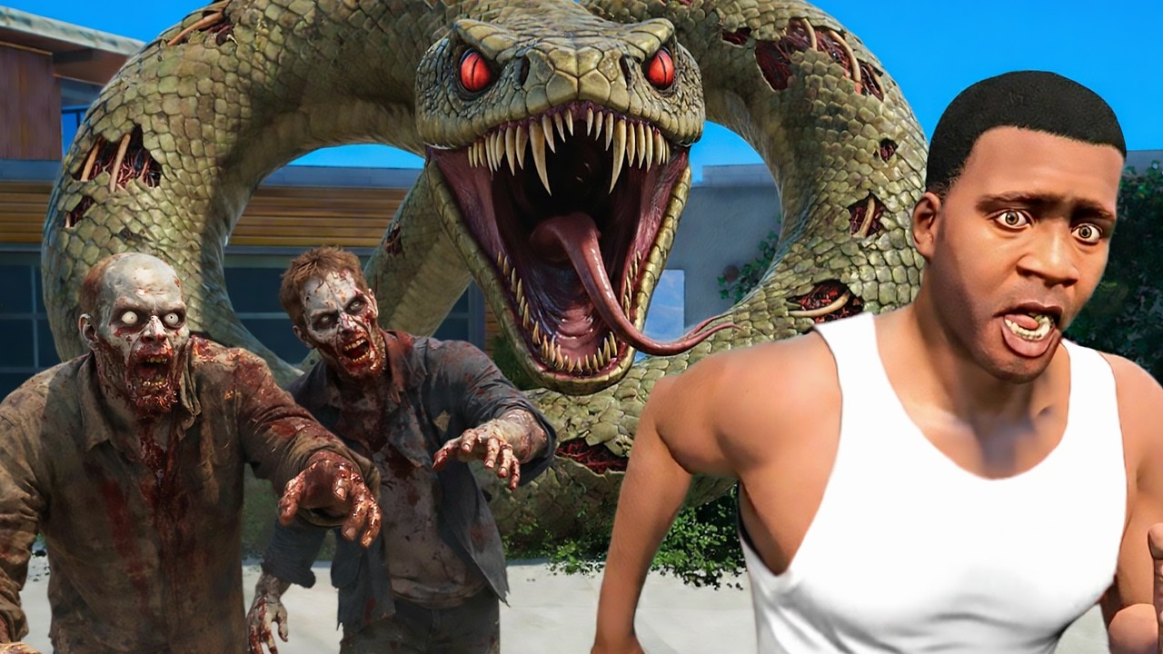 ЗОМБИ ЖЫЛАН ФРАНКЛИНДІ ЖЕП ҚОЙДЫ (GTA V)