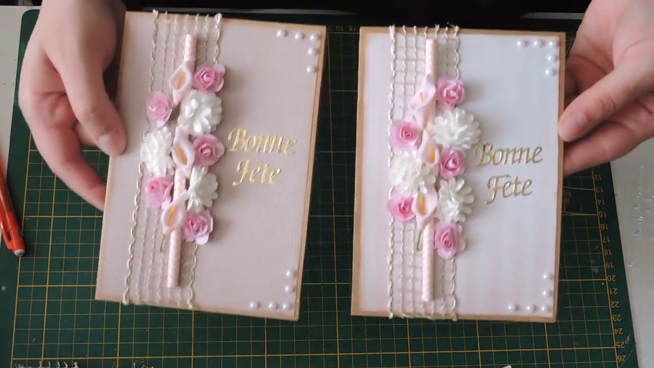 tuto carte fête des mères  shabby avec matériels action