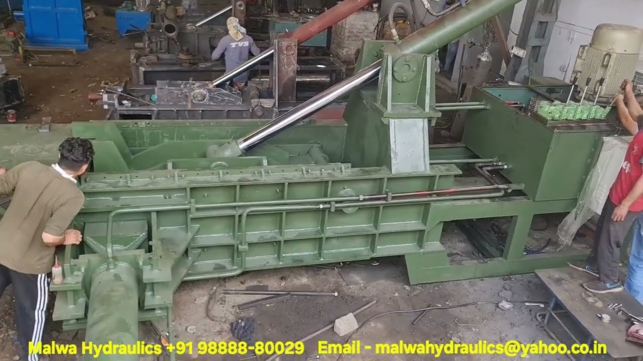 High Density Scrap Baling Press Machine (100-150 kgs Bale)