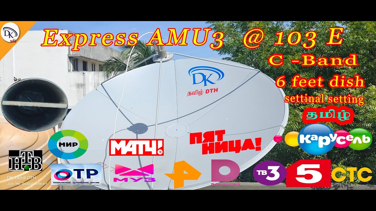 Express AMU3 @ 103* E // C band tracking // 6 feet dish // 16.06.2022