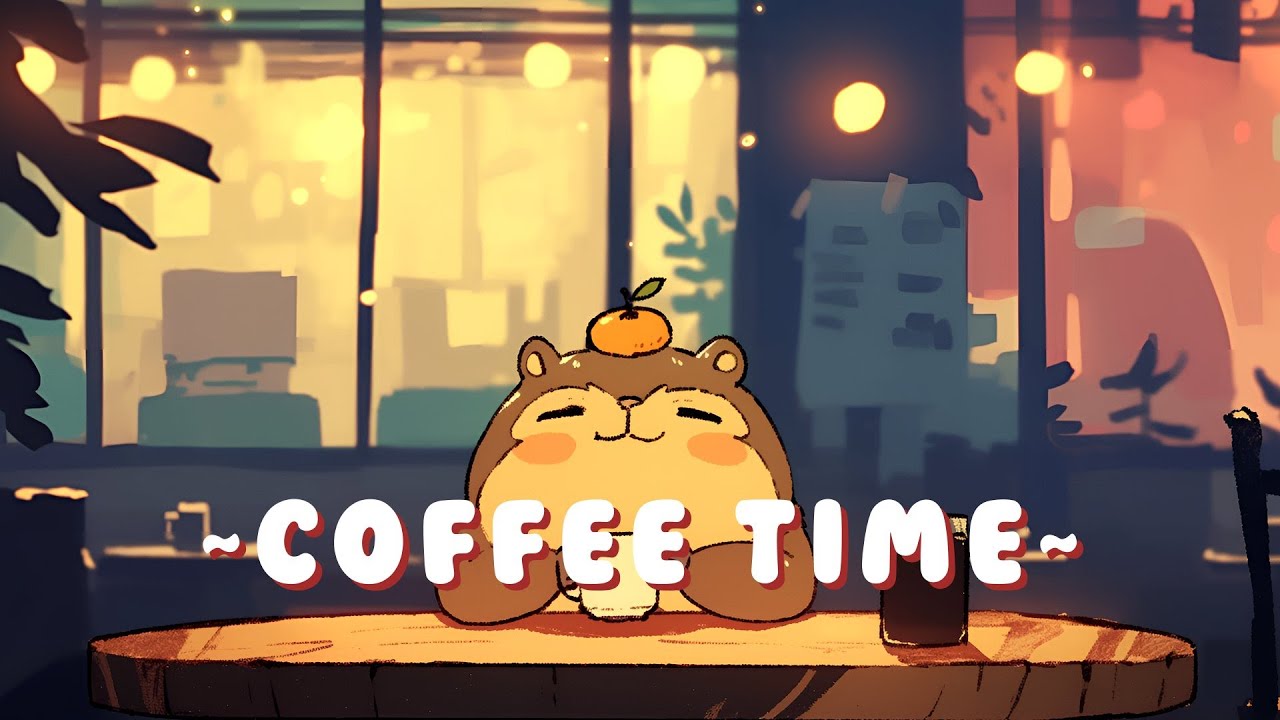 Capybara Lofi Music Station - Calm Music for Focus & Study ~ Soothing Ambiance ~ 🦫 🌙 📖