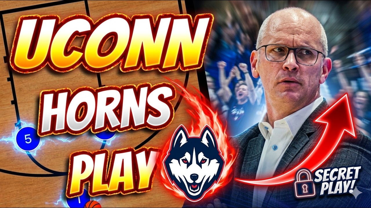 Easy UCONN Horns Basketball Play