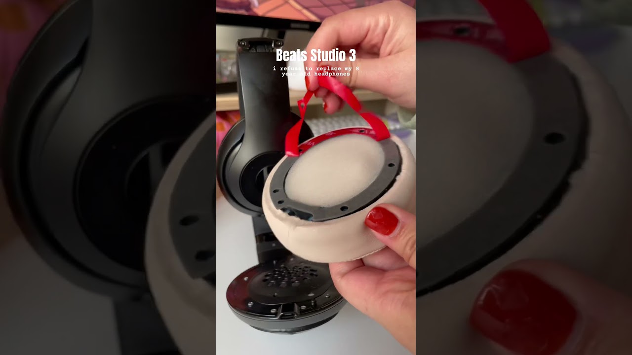 replacing my Beats Studio 3 ear pads 🎧 #headphones #earpads #beatsstudio