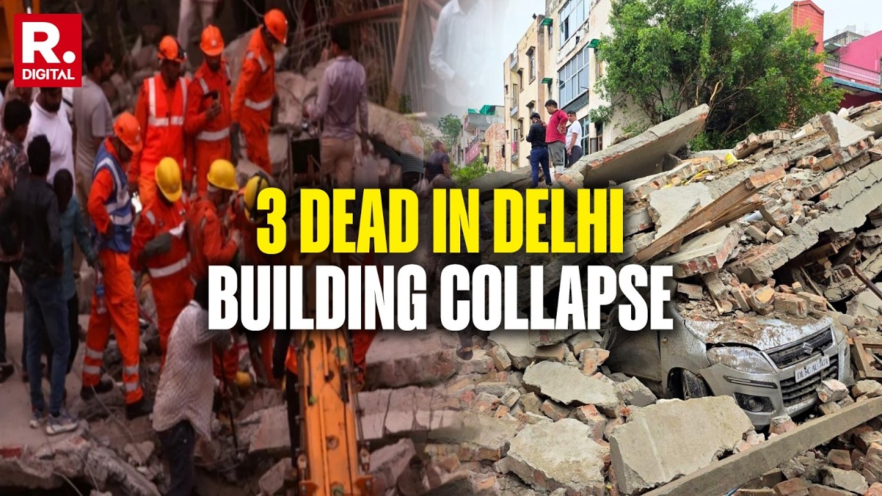 BREAKING: 3 Dead After Four-Storey Building Collapses In Delhi&rsquo;s Rohini Amid Heavy Rain