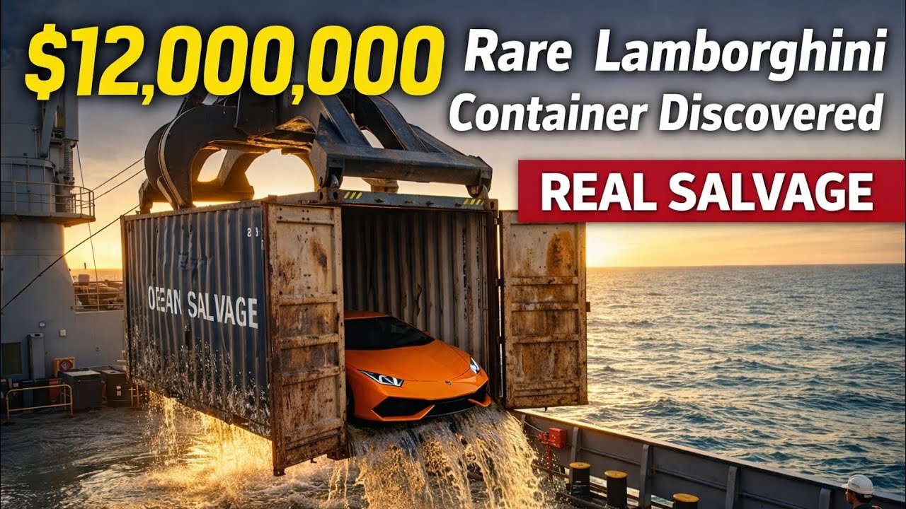 $12,000,000 Rare 1970s Lamborghini Container Discovered | Real Ocean Salvage Recovery