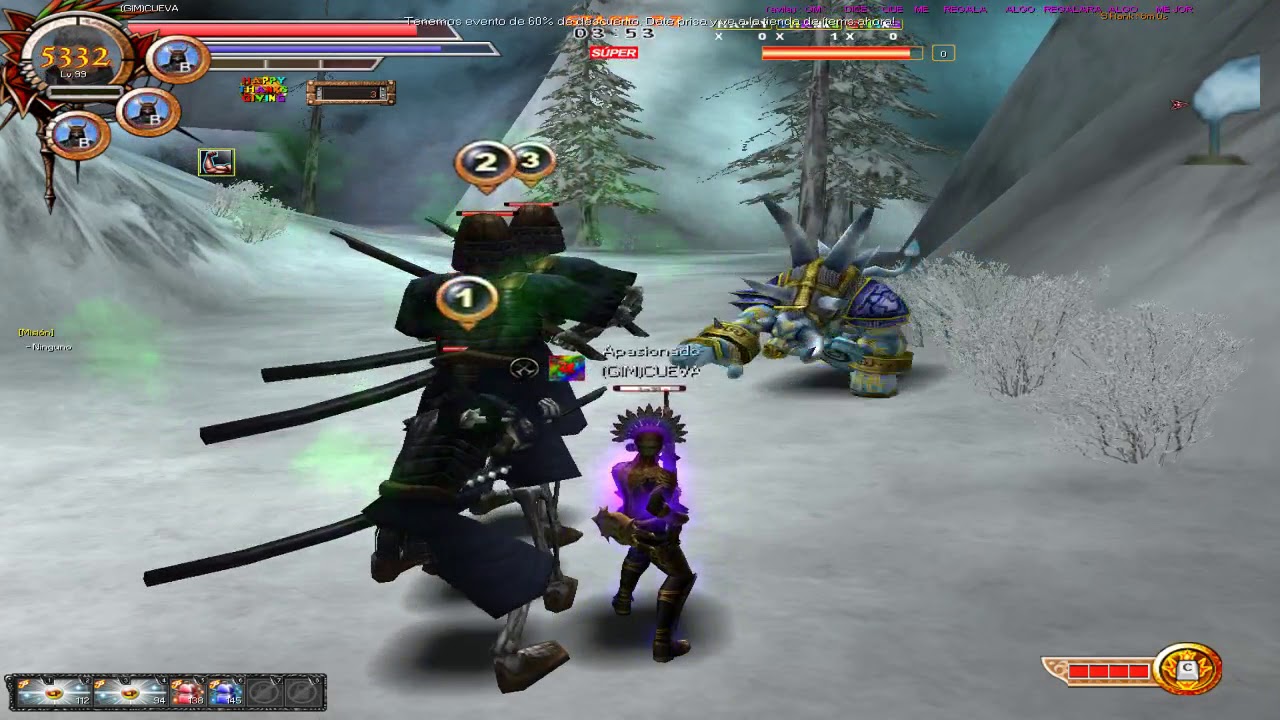 Rakion sacando Materiales Con 3 Musketer king lv99