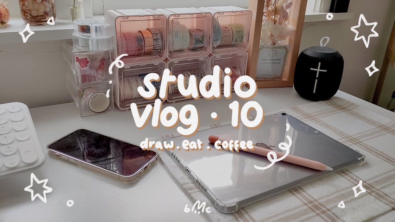 ✿ STUDIO VLOG 10: Slow Weeks so I Draw and Draw | House Upgrades | LOTS of Coffee