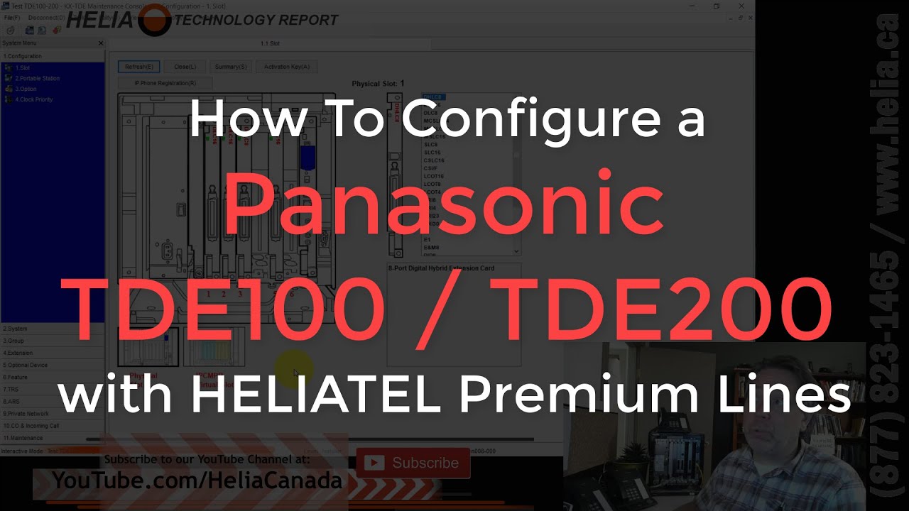 Configuring a Panasonic TDE100  TDE200 for HELIATEL Premium Lines ver2