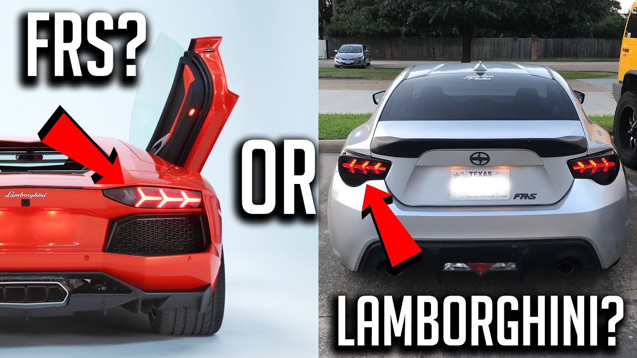 TURNING MY FRS INTO A LAMBORGHINI!! - Lumen Tail Light Installation For The 2013 Scion FRS