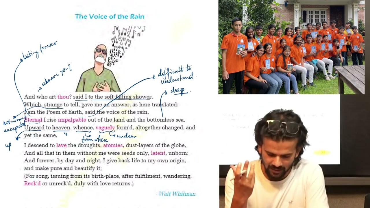 English: NEB Class 10 Ch. 5: The Voice of the Rain- by Walt Whitman.| Interpretation.