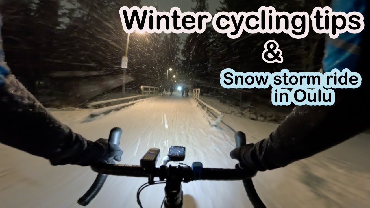 Winter cycling in Oulu (Snow storm edition)
