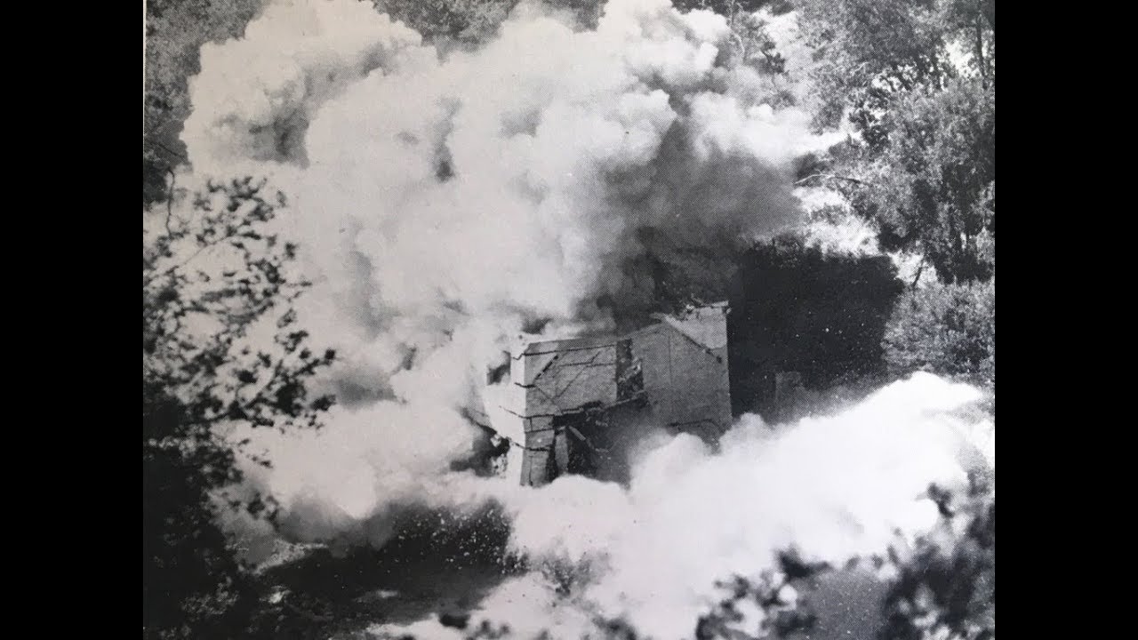 The destruction of the Alpine Tavern Annex ruins 1959