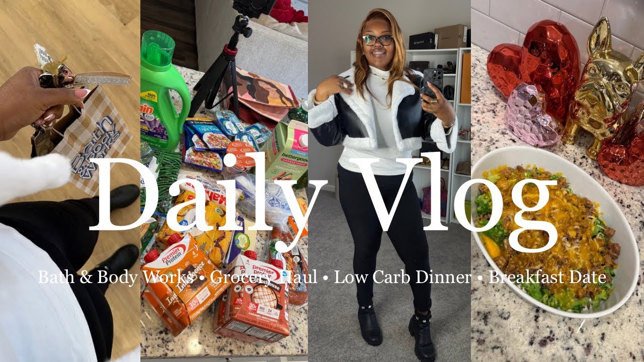 VLOG: LOW CARB DINNER IDEA 🥦 | GROCERY RUN 🛒 | BREAKFAST DATE 🥞 | BATH & BODY WORKS HAUL 🧼 & MORE