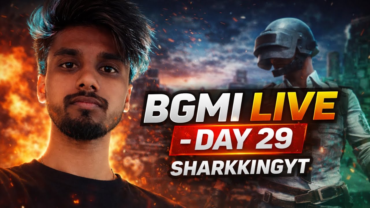 BGMI Live Day 29 😈 | No Mercy Gameplay | SharkkingYT | 365 Days Challenge