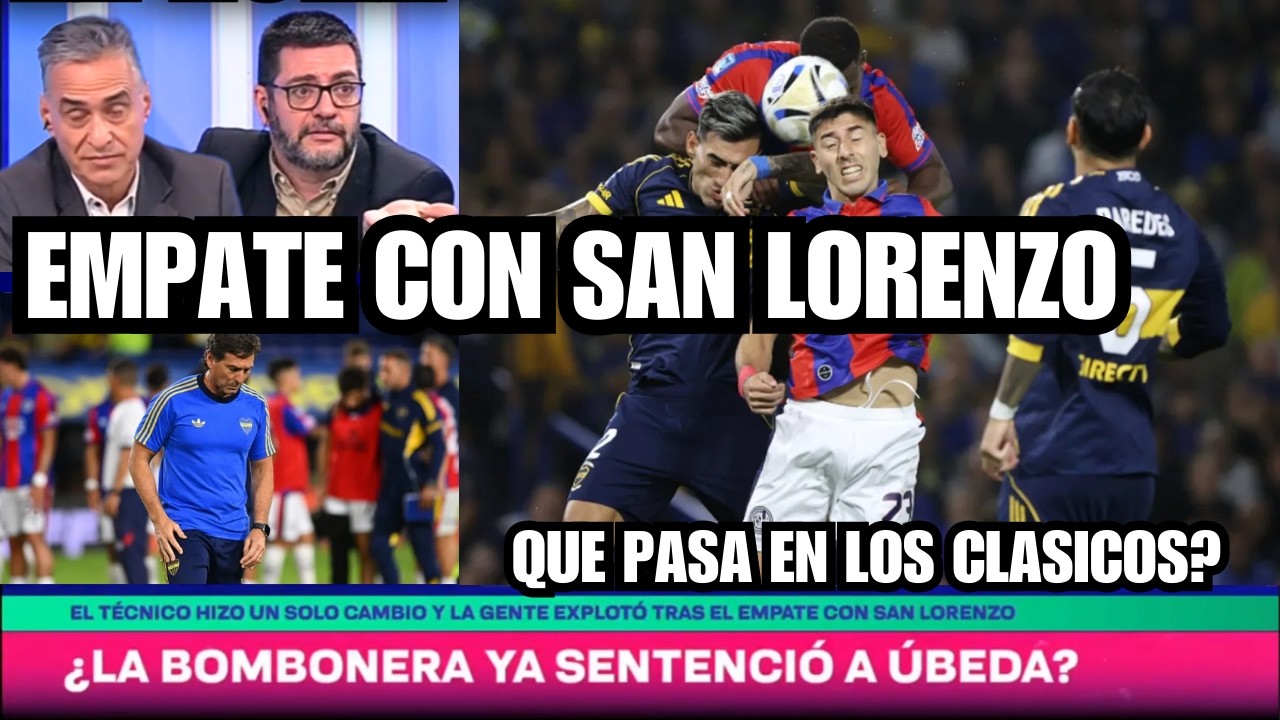 Boca empató con San Lorenzo - Los hinchas despidieron con silbidos a Ubeda