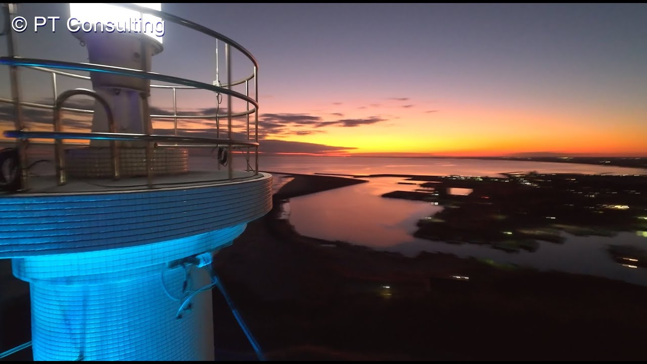 空撮 DJI Avata 2  千葉県旭市「飯岡灯台ライトアップ2025」 Aerial Shoot above Iioka Lighthouse Illmination Chiba,  Japan