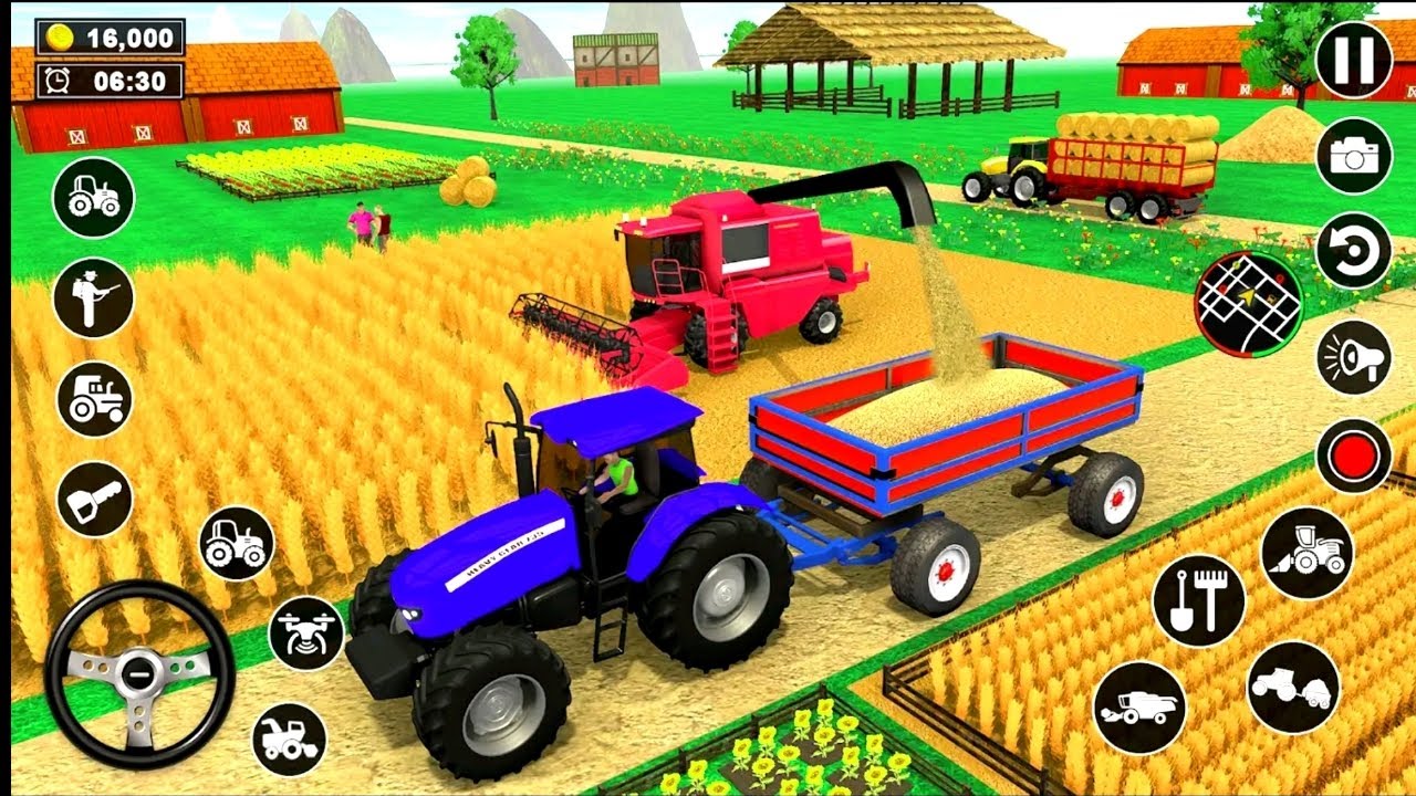 Modern Tractor farming Driving Simulator 3D New Tractor Game Android Gameplay #games #gaming 