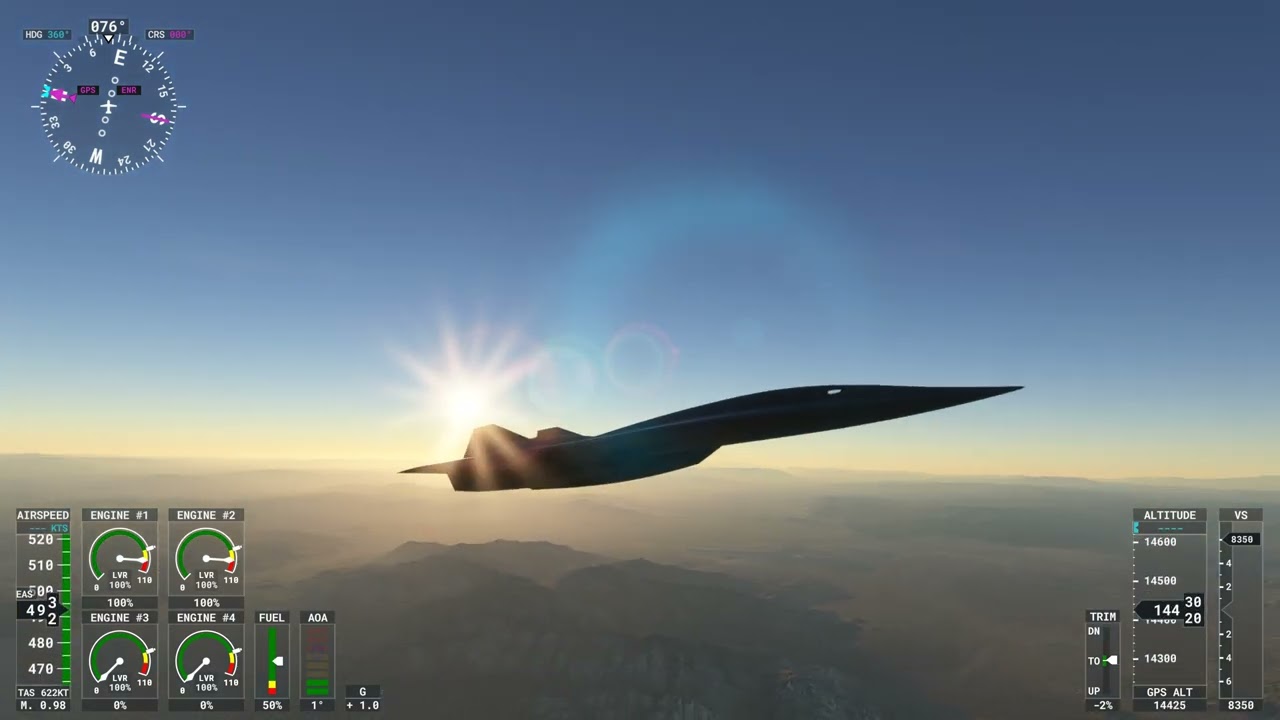 SR-72 DARKSTAR Test Flight OVER AREA-51 NEVADA (SR-71 Blackbird Successor)